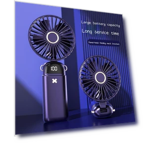 Portable USB Charging Fan with Digital Display — Portable Cooling Solutions, Bling Bling Goods