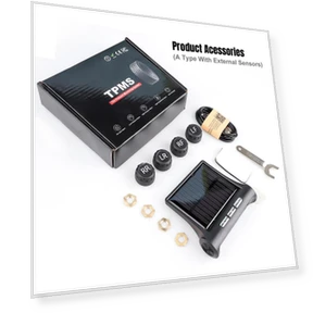 Smart Solar Power TPMS Car Tire Pressure Monitor System — TPMS Sensor Replacements, Auto Launcher
