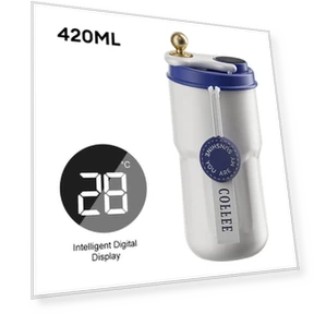 Smart Thermos Bottle with LED Temperature Display — Beverage Warmers, The Home Vault