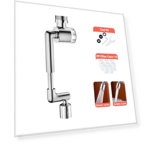 Universal Rotating Robotic Arm Faucet Extender — Aerators, GYROBALL