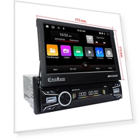 Car Radio with Retractable Touchscreen — Stereo Receivers, Reakosound