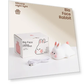 Cute Rabbit Silicone Night Light — Night Lights, Homeware Essentials