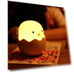 Silicone Touch Sensor Egg LED Night Light — Night Lights, Perphin Direct