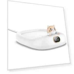 Smart Cat-Shaped Thermoplastic Plate — Beverage Warmers, Vinde Home
