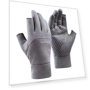 Winter Fingerless Cycling Gloves with Touchscreen — Gloves & Mittens, Rainbow Rain
