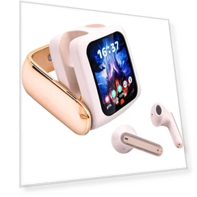 Wireless Earbuds with LCD Display — In-Ear Headphones, Junmaocun