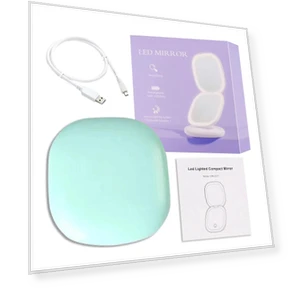 Compact LED Makeup Mirror — Compact & Travel, AE Selection