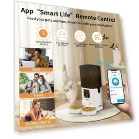 Double Bowl Smart Automatic Pet Feeder — Automatic Feeders, Pet family bucket
