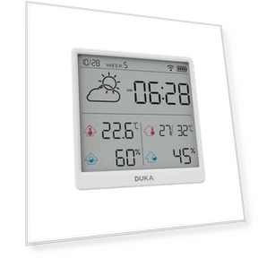 Electronic Temperature and Humidity Sensor Wi-Fi Smart Digital Hygrometer Thermometer Clock Weather Station — Home Climate Control, Build My Home