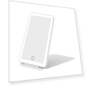 Folding Travel Makeup Mirror with LED Lighting — Compact & Travel, AE Selection