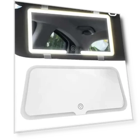 HD Car Mirror with LED Makeup Light — Interior Mirrors, Cozy Cottage-Relax