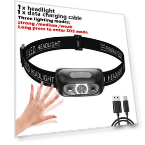 Induction Headlamp Waterproof Wave Sensor Head Torch — Flashlights, Cozy Cottage-Relax