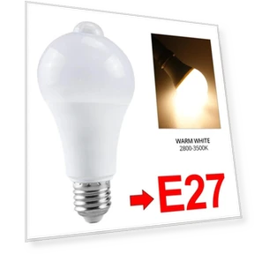 LED Motion Sensor Light Bulb — LED, Rainbow Rain
