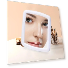 LED Vanity Mirror with Touch Screen — Handheld, AE Selection