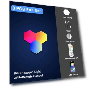 RGB LED Hexagon Smart Light Panel — LED Strips, Rainbow Rain