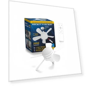 Smart LED Ceiling Fan with Remote Control — Ceiling Fan Lighting Solutions, Rainbow Rain
