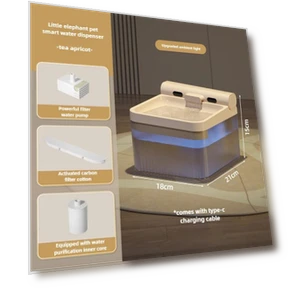 Smart Water Dispenser for Pets — Fountains, Rainbow Rain