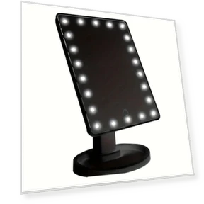 Square Cosmetic Mirror with Light — Compact & Travel, Build My Home