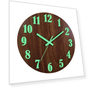 12-inch Glowing Wooden Wall Clock — Clocks, Rainbow Rain