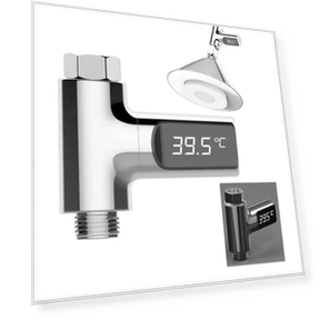 Digital LED Shower Temperature Display — Home Climate Control, Seahorse Home