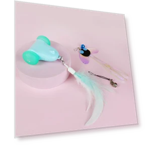 Electric Feather Wand Cat Toy — Cat Playthings, Pet family bucket