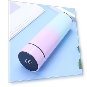 Gradient Water Bottle with Temperature Display — Travel Drinkware, Happy Home Mall