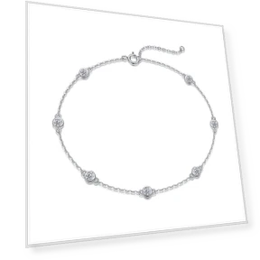 Silver Smart Bubble Bracelet with Moissanite — Smart Jewelry, JEWEL HOME