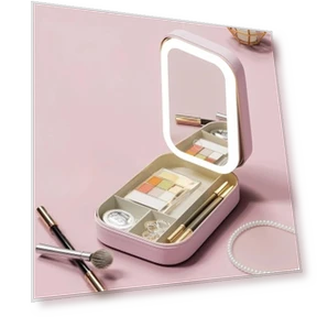 Smart LED Cosmetic Bag with Mirror — Cosmetic Cases, Home Of Auto Parts
