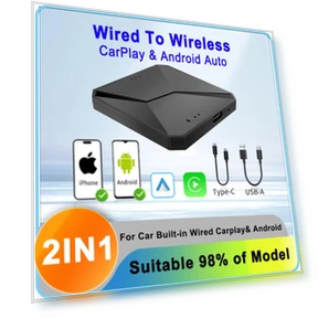 Wireless Android Auto & Carplay AI Box — Stereo Receivers, AE Selection