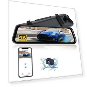 4K WiFi Mirror Dash Cam — Rearview Cameras for Cars, Timeless Home