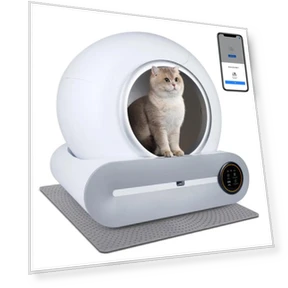 Self-Cleaning Smart Cat Litter Box — Waste Bins, Rainbow Rain