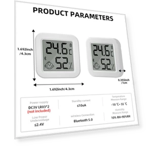 Smart Bluetooth Temperature and Humidity Sensor — Home Climate Control, Super Dream Home