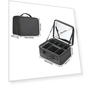 Smart LED Cosmetic Bag with Mirror — Cosmetic Cases, Build My Home