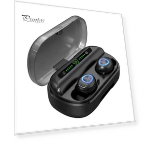 Wireless Bluetooth Earbuds with LED Display — In-Ear Headphones, Puntos Electronics