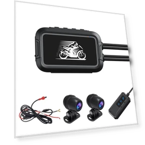 Dual Lens Waterproof Motorcycle Dash Cam — Dashboard Cameras, Chic Home