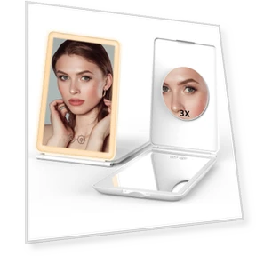 LED Makeup Mirror — Compact & Travel, Vinde Home