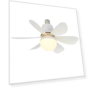 Modern Ceiling LED Light Fixture with Fan — Ceiling Fans, Home Textile Home Decoration
