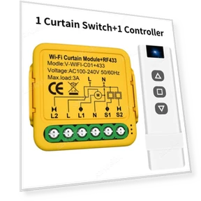 Smart WiFi RF433 Curtain Switch Module — Smart Home Modules, Super Dream Home