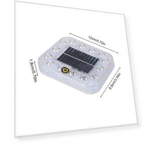 Solar Warning Light with Touch Control — Vehicle Safety Signals, Rustic Elegance House