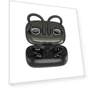 Sports Bluetooth Headset TWS with Hanging Earplug — Bluetooth Headsets, QUEED