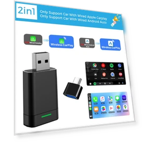Wireless CarPlay Android Auto Adapter — Car Accessories & Gadgets, Vinde Home