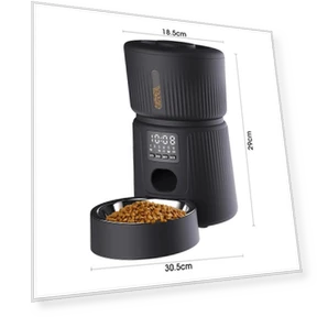 Automatic Pet Feeder with Stainless Steel Bowl — Feeders, Indoor Furniture