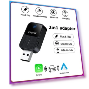 CarPlay 2-in-1 Adapter — Car Essentials, Auto Launcher