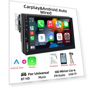 Carplay Android Auto 1 Din Multimedia Player — Stereo Receivers, Auto Launcher