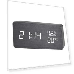 Digital LED Wooden Alarm Clock — Clocks, Motivational Running