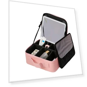 Smart LED Makeup Bag with Mirror — Cosmetic Cases, Auto Launcher