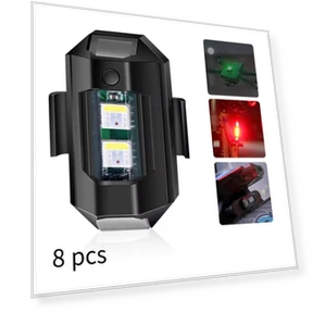 Universal LED Motorcycle Warning Lights — Vehicle Safety Signals, Cars Auto Home