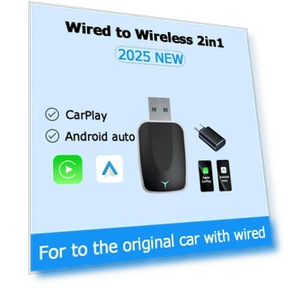 Wireless CarPlay Android Auto Adapter — Stereo Receivers, Auto Launcher