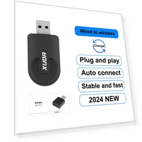 2-in-1 Wireless CarPlay Adapter — Stereo Receivers, Auto Launcher