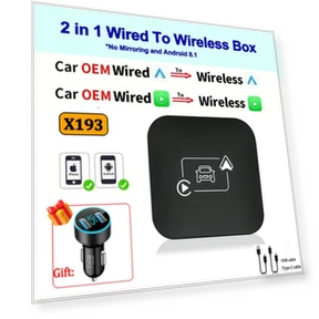 4 in 1 Carplay Box Android Auto Wireless Adapter — Stereo Receivers, Auto Accessories Home